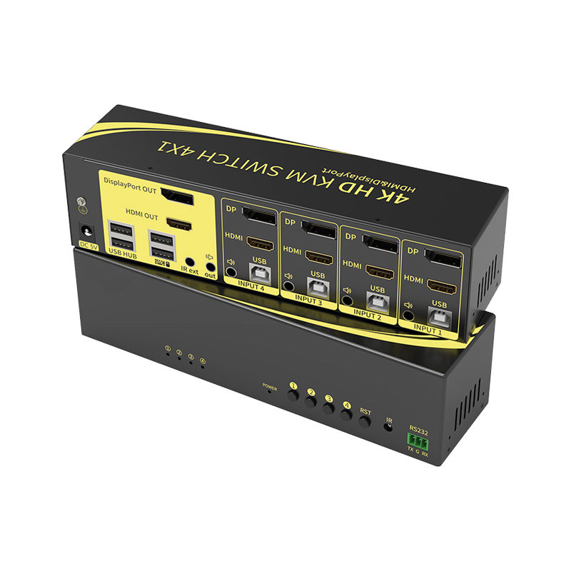 深工SG DH41 4進2出4K DP+HDMI雙通道KVM切換器